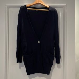 Navy cashmere theory sweater